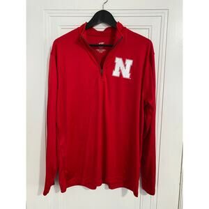 Nebraska Cornhuskers Red 1/4-Zip Men's Size Medium